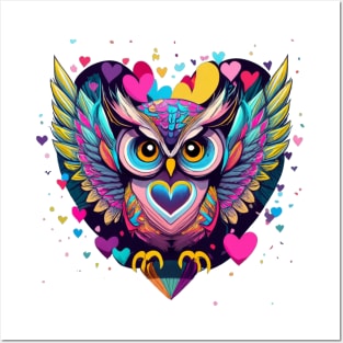 Cute Graphic Design Illustration Owl Posters and Art